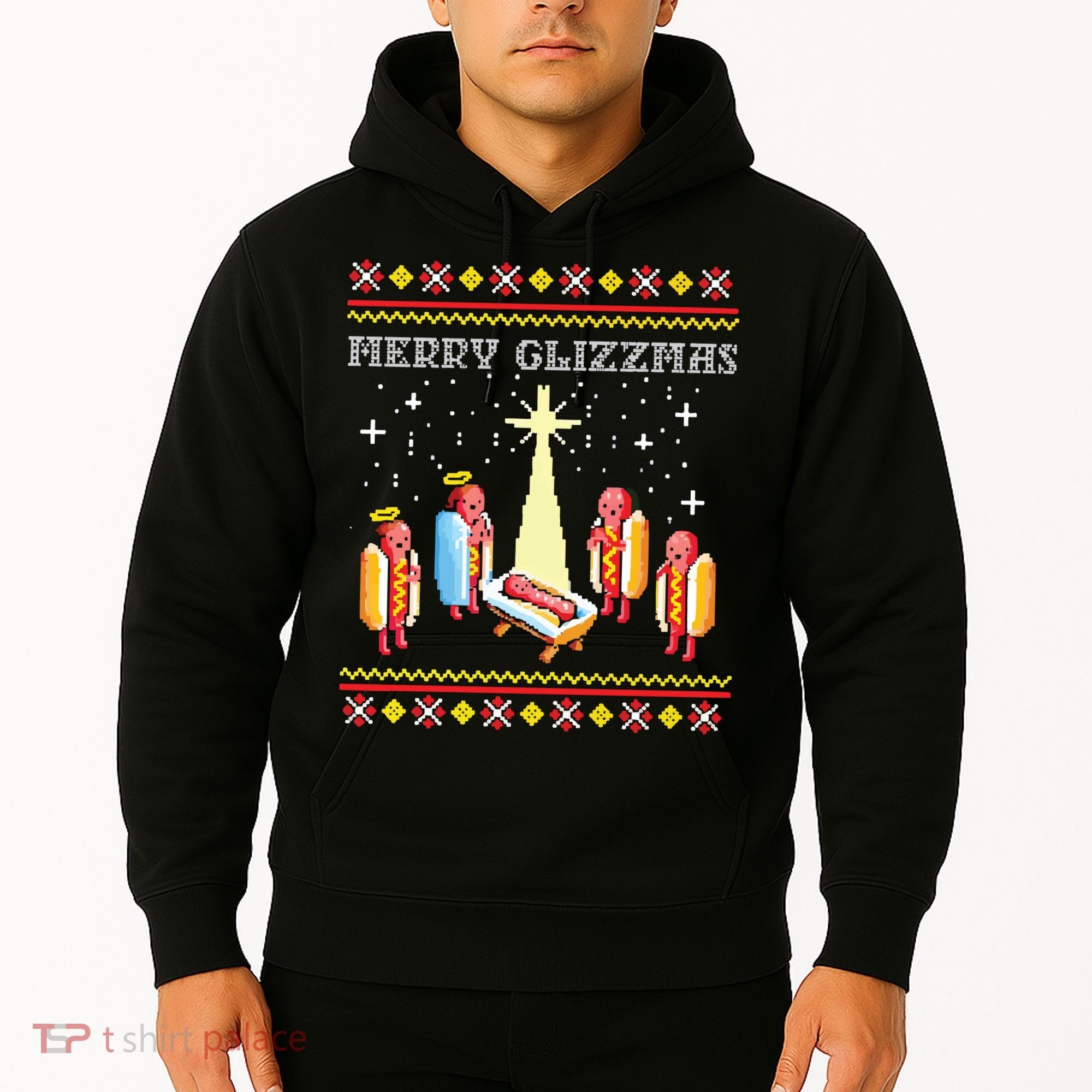 Merry Glizzmas Ugly Christmas Hoodie