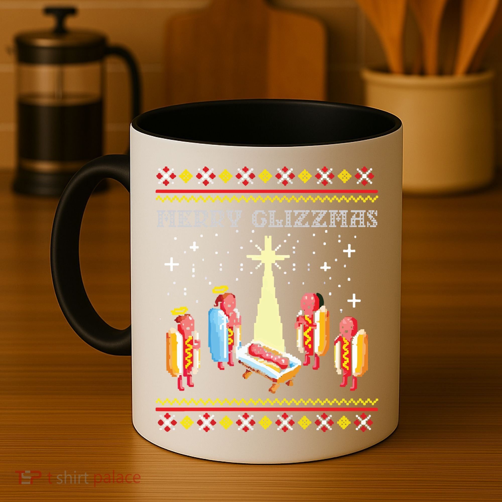 Merry Glizzmas Ugly Christmas Coffee Mug