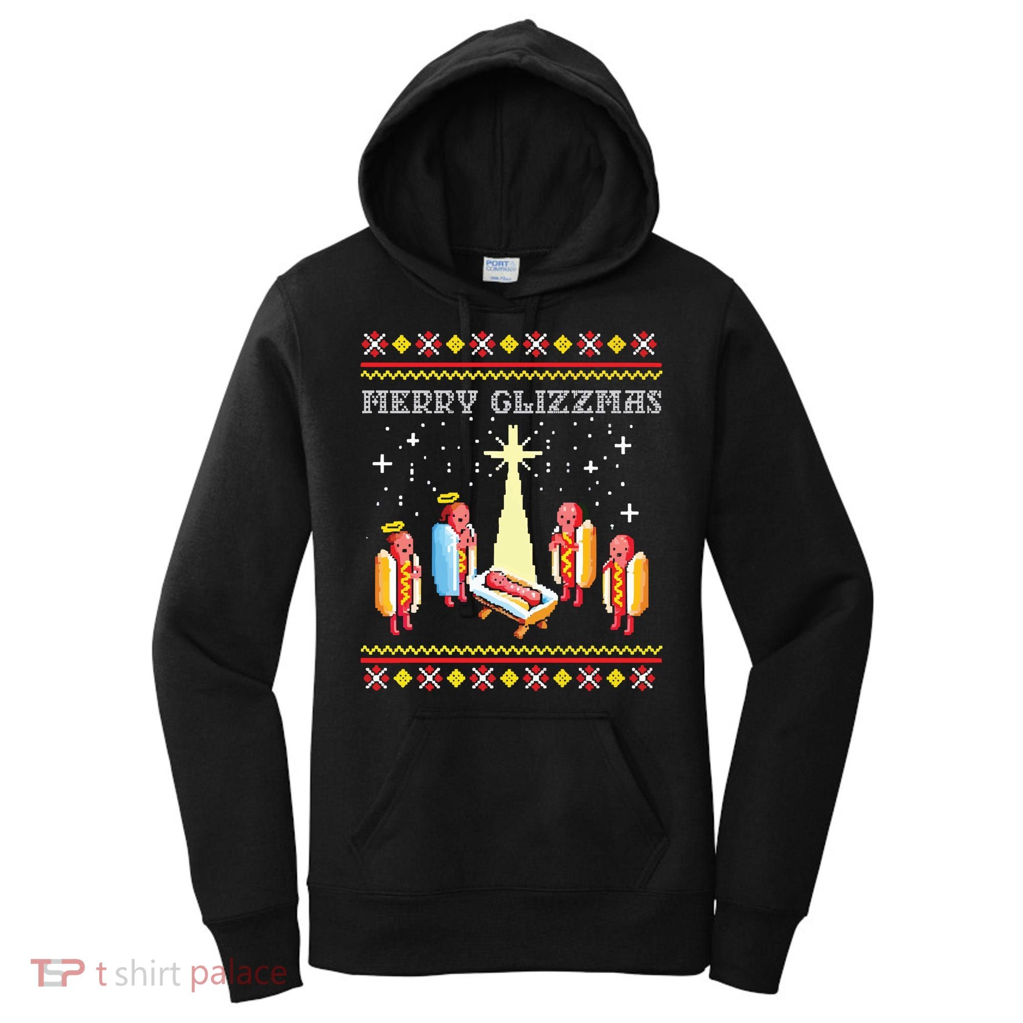 Merry Glizzmas Ugly Christmas Women's Hoodie