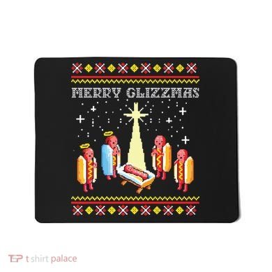Merry Glizzmas Ugly Christmas Mousepad