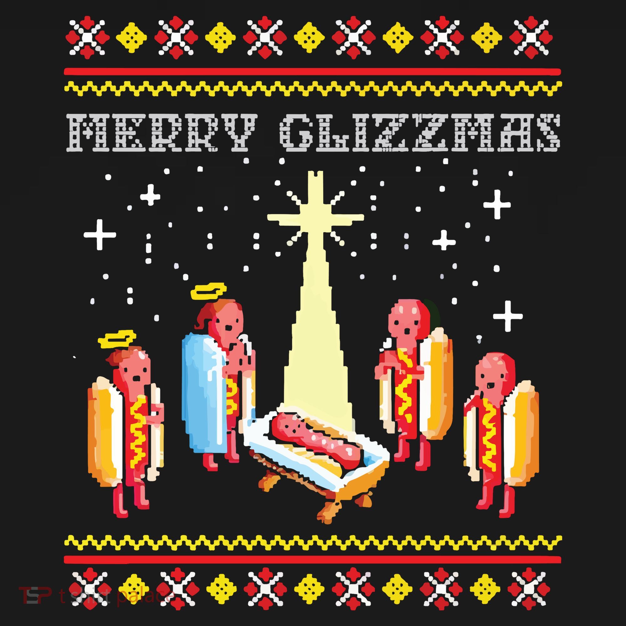 Merry Glizzmas Ugly Christmas Toddler Hoodie