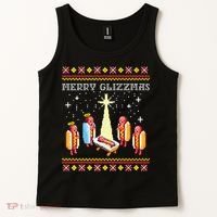 Merry Glizzmas Ugly Christmas Tank Top thumb 2