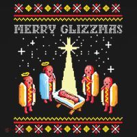 Merry Glizzmas Ugly Christmas Tank Top thumb 6