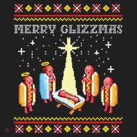 Merry Glizzmas Ugly Christmas Golf Towel thumb 3