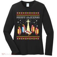 Merry Glizzmas Ugly Christmas Women's Long Sleeve Shirt thumb 0