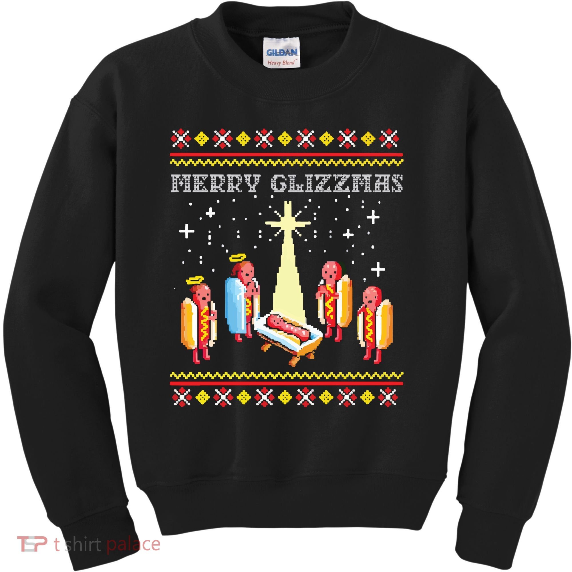 Merry Glizzmas Ugly Christmas Kids Sweatshirt