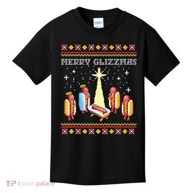 Merry Glizzmas Ugly Christmas Kids T-Shirt
