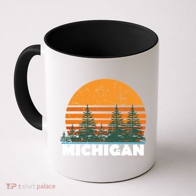 Michigan Gift Vintage Retro Sunset Mi State Hood Gift Coffee Mug