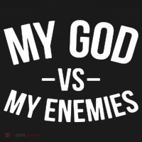 My God Vs My Enemies Funny Gift Doggie Tank thumb 4