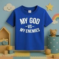 My God Vs My Enemies Funny Gift Toddler T-Shirt thumb 3