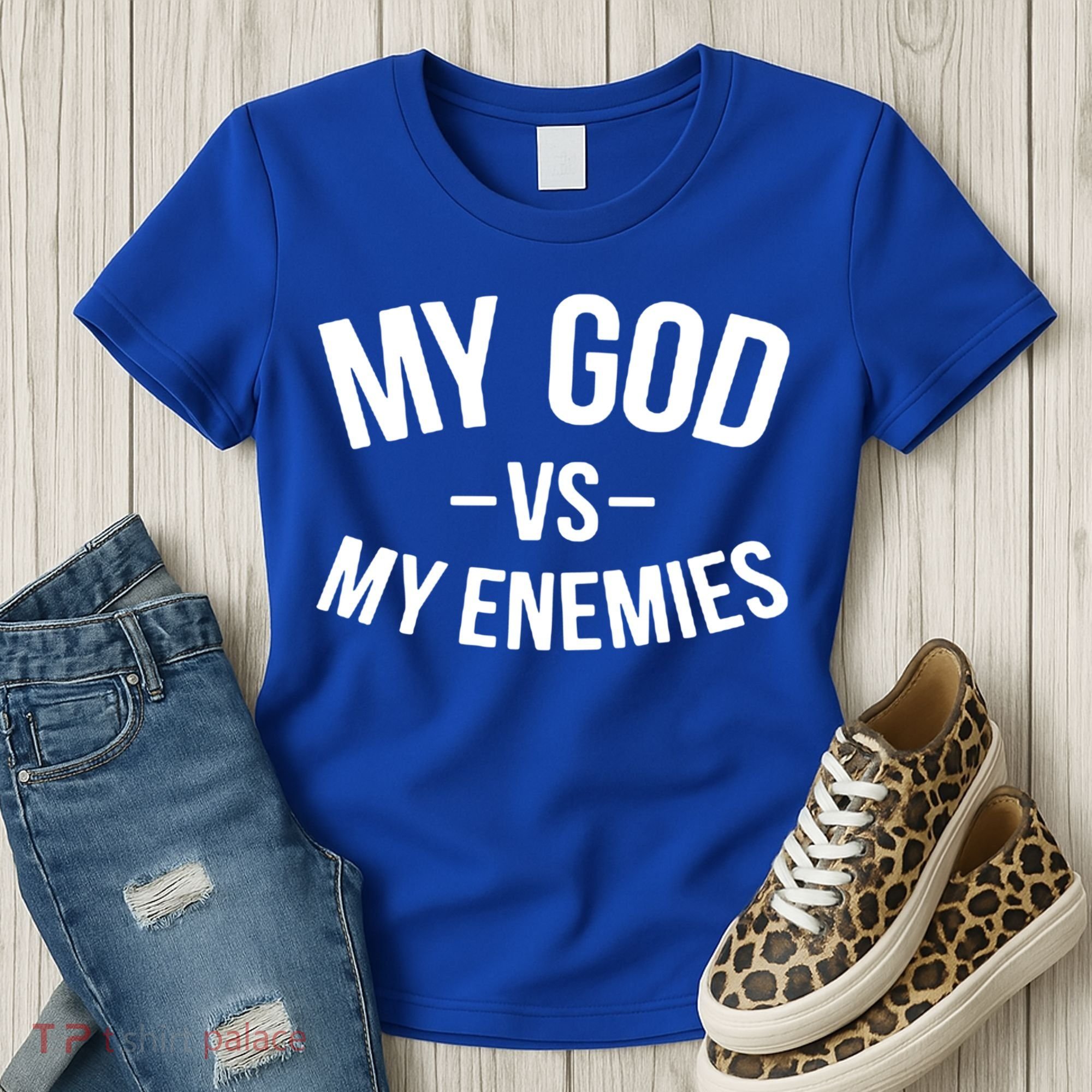 My God Vs My Enemies Funny Gift Women's T-Shirt