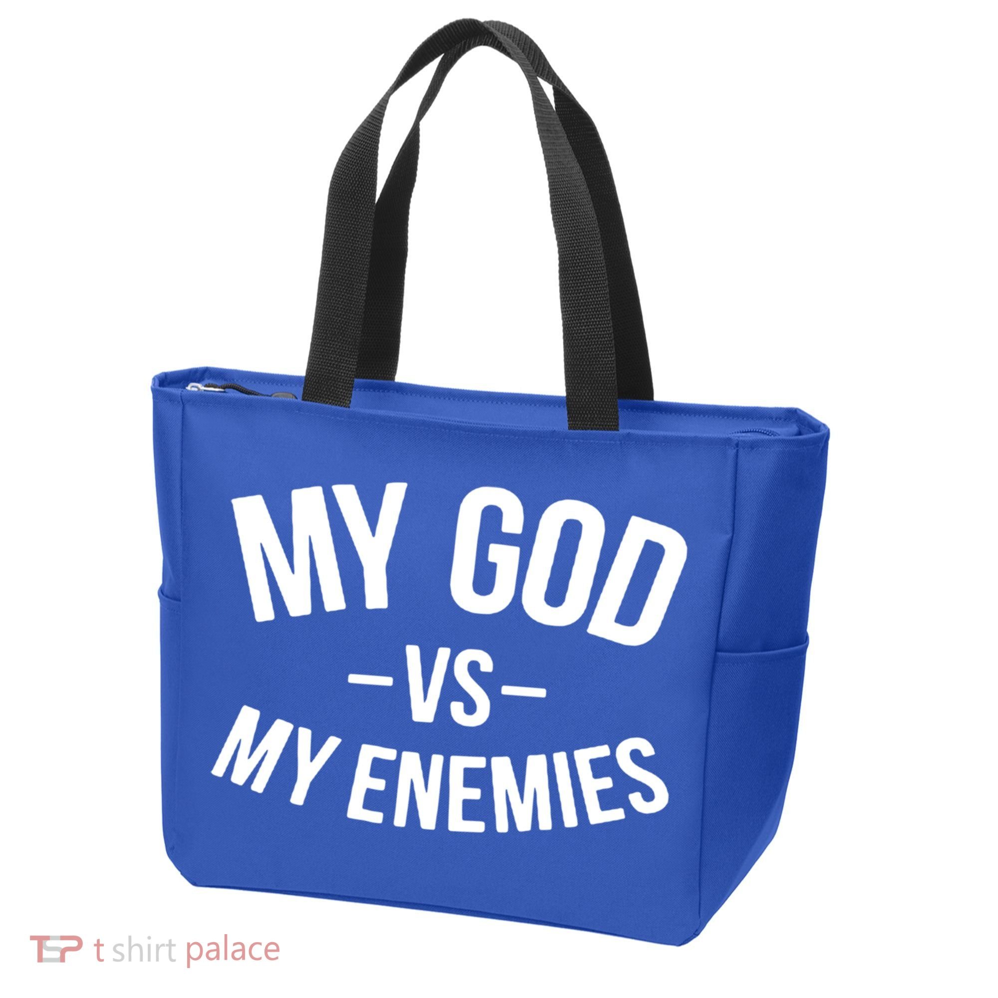 My God Vs My Enemies Funny Gift Tote Bag