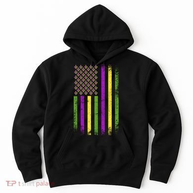 Mardi Gras Vintage Flag Celebration Hoodie