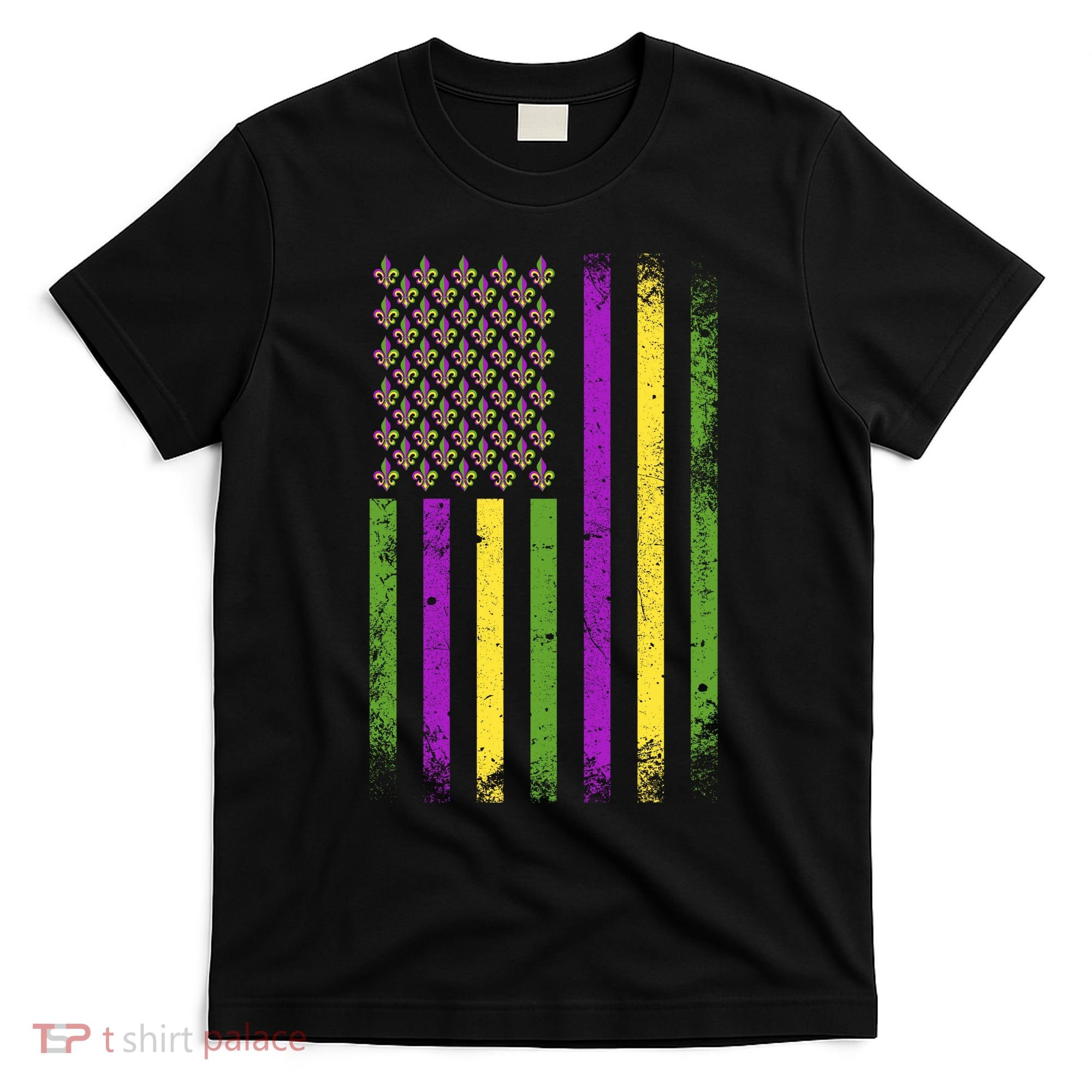Mardi Gras Vintage Flag Celebration T-Shirt