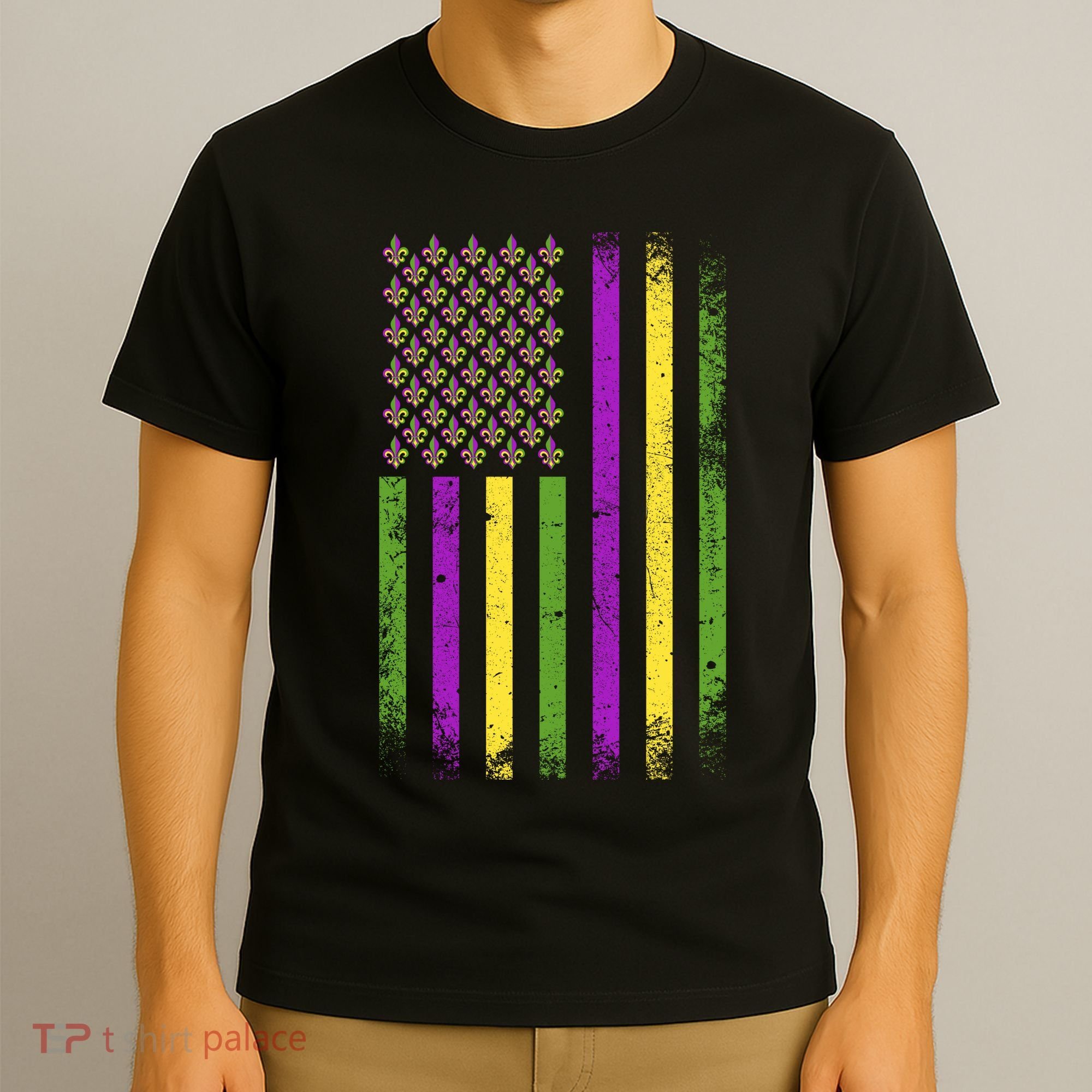 Mardi Gras Vintage Flag Celebration T-Shirt