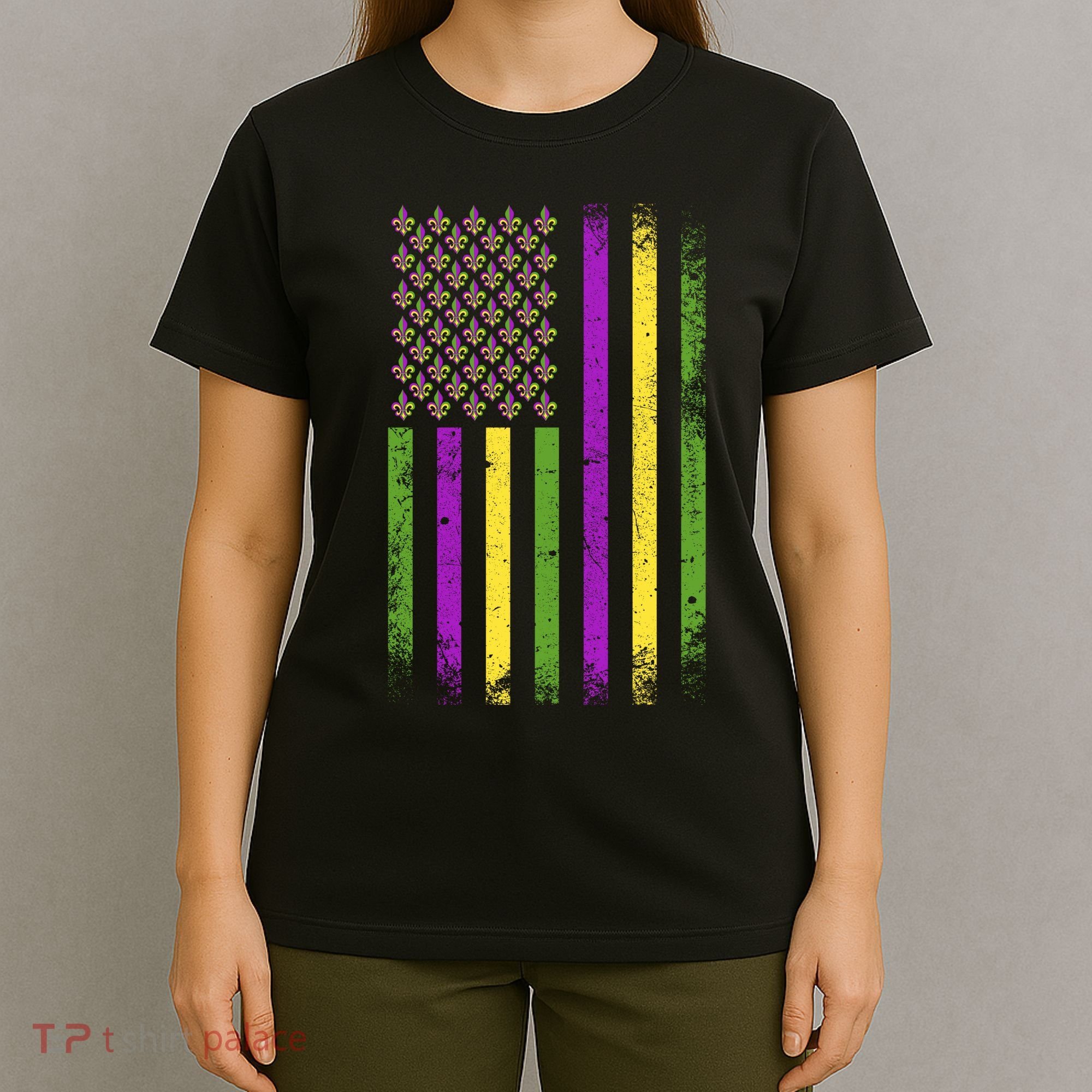 Mardi Gras Vintage Flag Celebration T-Shirt