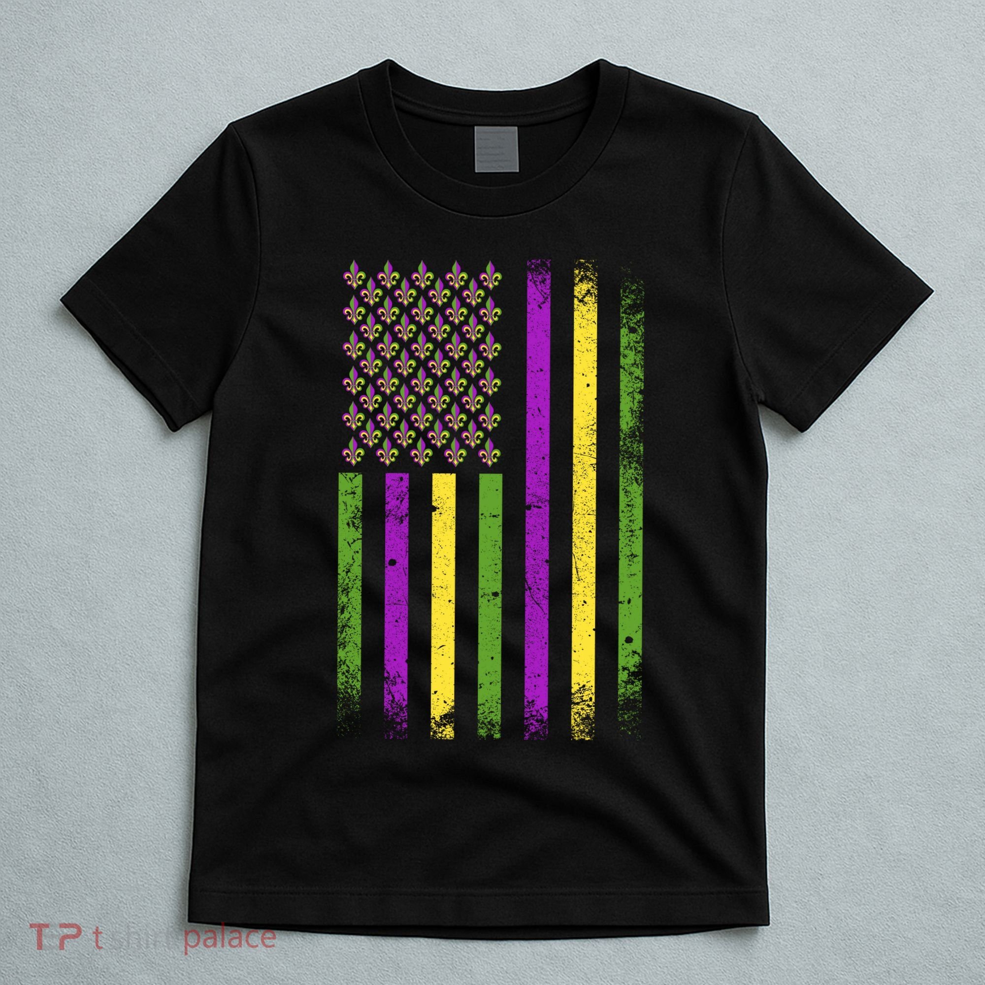 Mardi Gras Vintage Flag Celebration T-Shirt