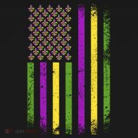Mardi Gras Vintage Flag Celebration T-Shirt thumb 7