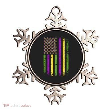 Mardi Gras Vintage Flag Celebration Ornament