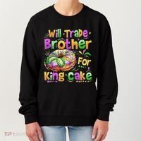 Mardi Gras Will Trade Brother For King Cake Bead Women's Sweatshirt thumb 0