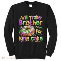 Mardi Gras Will Trade Brother For King Cake Bead Sweatshirt thumb 0