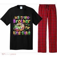 Mardi Gras Will Trade Brother For King Cake Bead Pajama Set thumb 0