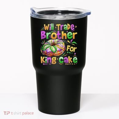 Mardi Gras Will Trade Brother For King Cake Bead Tumbler
