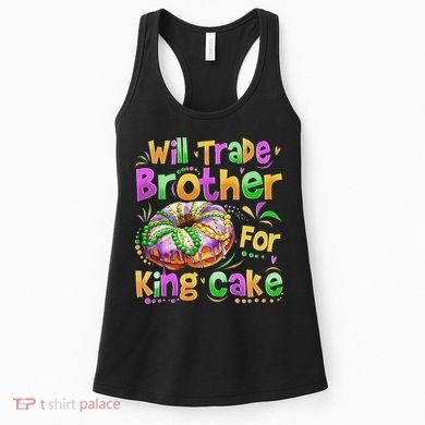 Mardi Gras Will Trade Brother For King Cake Bead Women's Tank Top