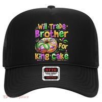 Mardi Gras Will Trade Brother For King Cake Bead Hat thumb 0