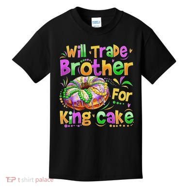 Mardi Gras Will Trade Brother For King Cake Bead Kids T-Shirt