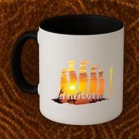 Meerkat Group With Sunset Wildlife Meerkat Cute Gift Coffee Mug thumb 2
