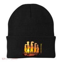 Meerkat Group With Sunset Wildlife Meerkat Cute Gift Beanie thumb 0