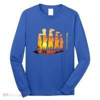 Meerkat Group With Sunset Wildlife Meerkat Cute Gift Long Sleeve Shirt thumb 0