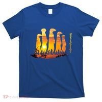 Meerkat Group With Sunset Wildlife Meerkat Cute Gift T-Shirt thumb 0