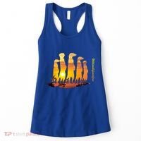 Meerkat Group With Sunset Wildlife Meerkat Cute Gift Women's Tank Top thumb 0