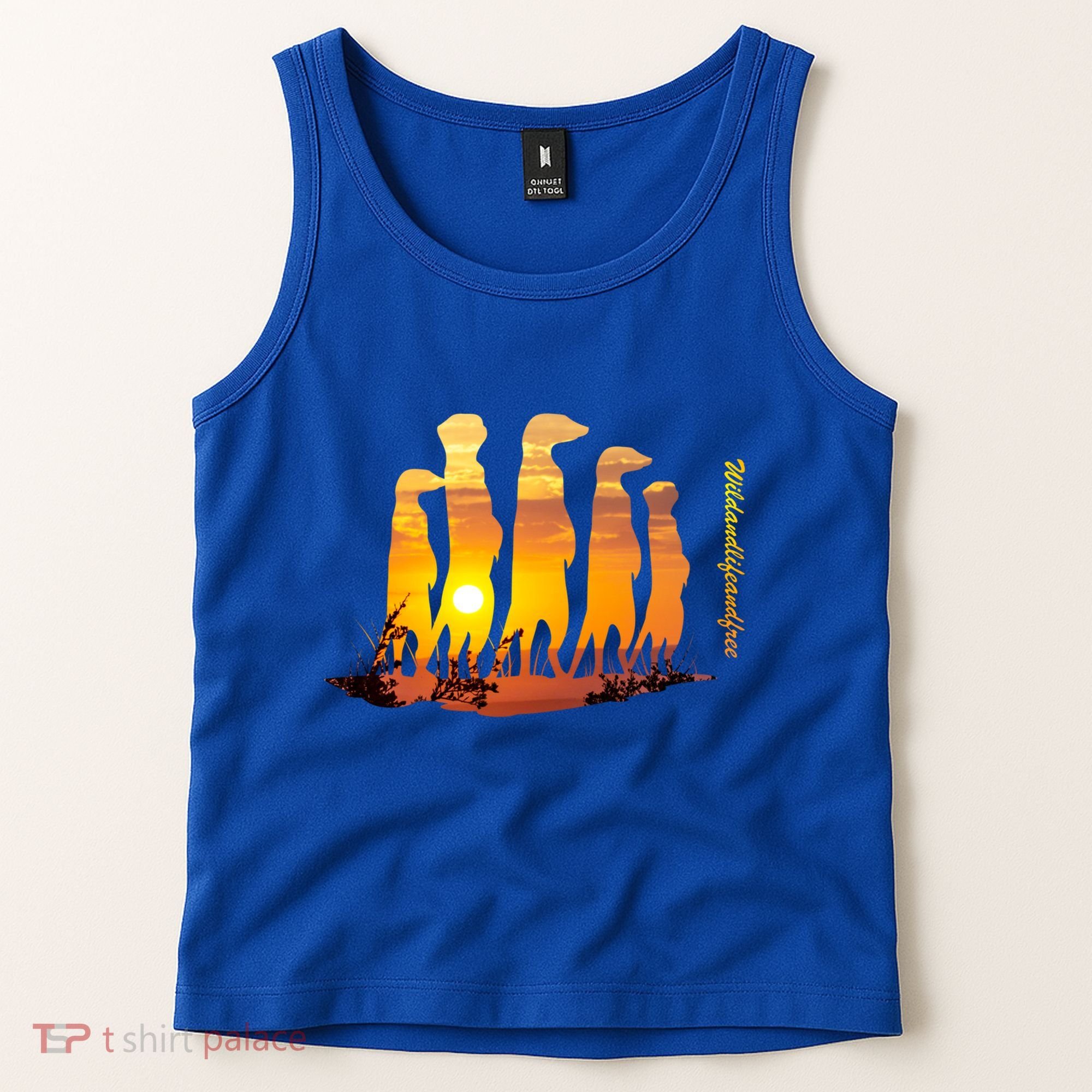 Meerkat Group With Sunset Wildlife Meerkat Cute Gift Tank Top