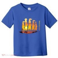 Meerkat Group With Sunset Wildlife Meerkat Cute Gift Toddler T-Shirt thumb 0
