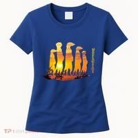 Meerkat Group With Sunset Wildlife Meerkat Cute Gift Women's T-Shirt thumb 0