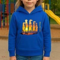 Meerkat Group With Sunset Wildlife Meerkat Cute Gift Kids Hoodie thumb 3