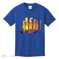 Meerkat Group With Sunset Wildlife Meerkat Cute Gift Kids T-Shirt thumb 0