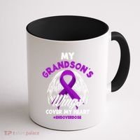 My Grandson's Wings Cover My Heart End Overdose Cool Gift Coffee Mug thumb 1
