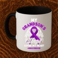 My Grandson's Wings Cover My Heart End Overdose Cool Gift Coffee Mug thumb 2
