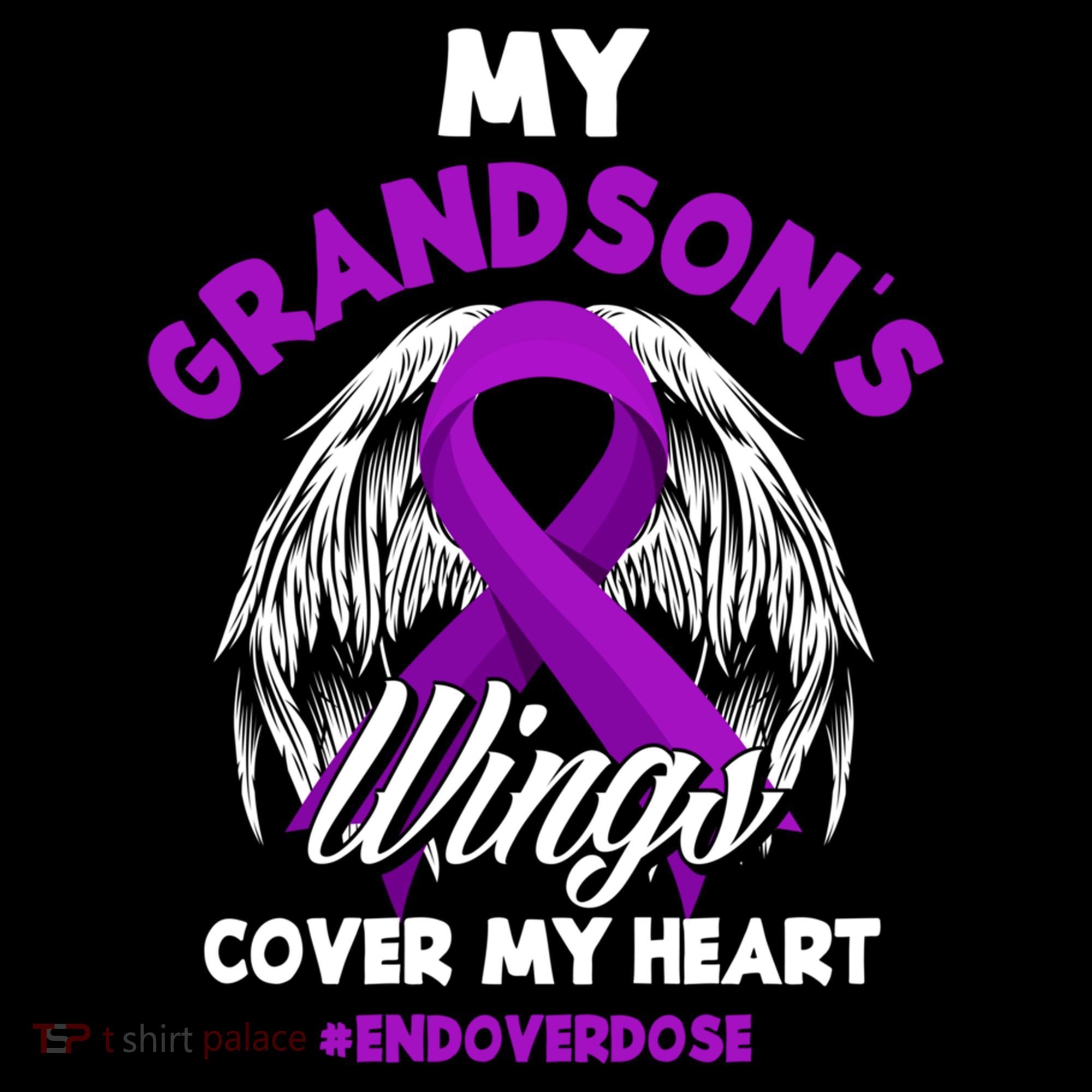 My Grandson's Wings Cover My Heart End Overdose Cool Gift Coffee Mug