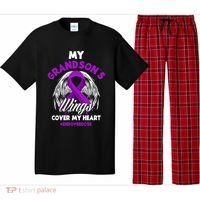 My Grandson's Wings Cover My Heart End Overdose Cool Gift Pajama Set thumb 0
