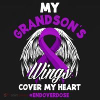 My Grandson's Wings Cover My Heart End Overdose Cool Gift Pajama Set thumb 2