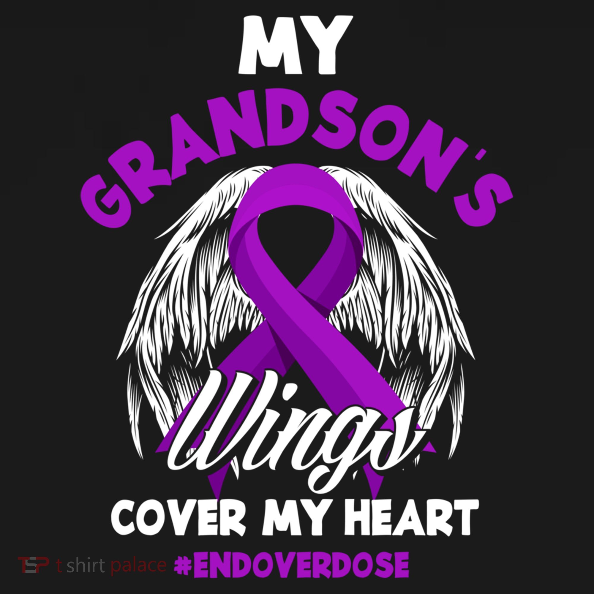 My Grandson's Wings Cover My Heart End Overdose Cool Gift Pajama Set