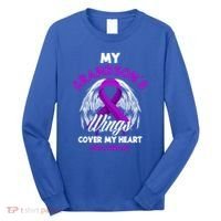 My Grandson's Wings Cover My Heart End Overdose Cool Gift Long Sleeve Shirt thumb 0