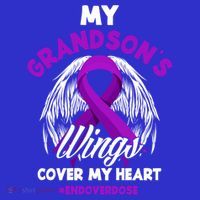 My Grandson's Wings Cover My Heart End Overdose Cool Gift Coaster thumb 2