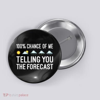 Meteorology Gift Weather Enthusiasts Cool Weatherman Button