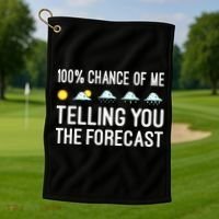 Meteorology Gift Weather Enthusiasts Cool Weatherman Golf Towel thumb 1